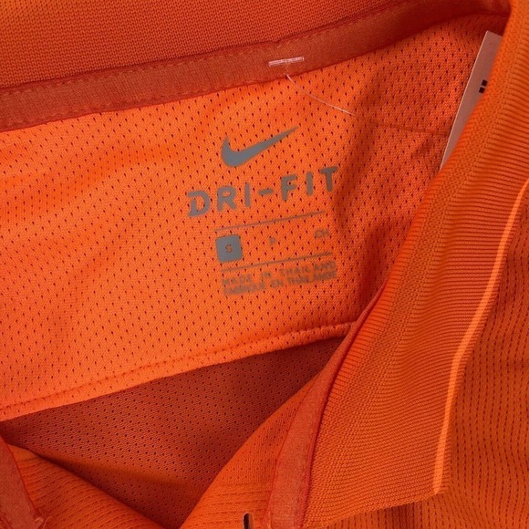 NIKE Mens Small Neon Orange Dri-FIT Perforated Long Sleeve Soccer Referee Jersey - Picture 5 of 6